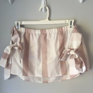 Striped tank with side-tie straps